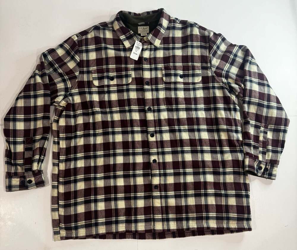 Men's Fleece-Lined Flannel Shirt, Traditional Fit